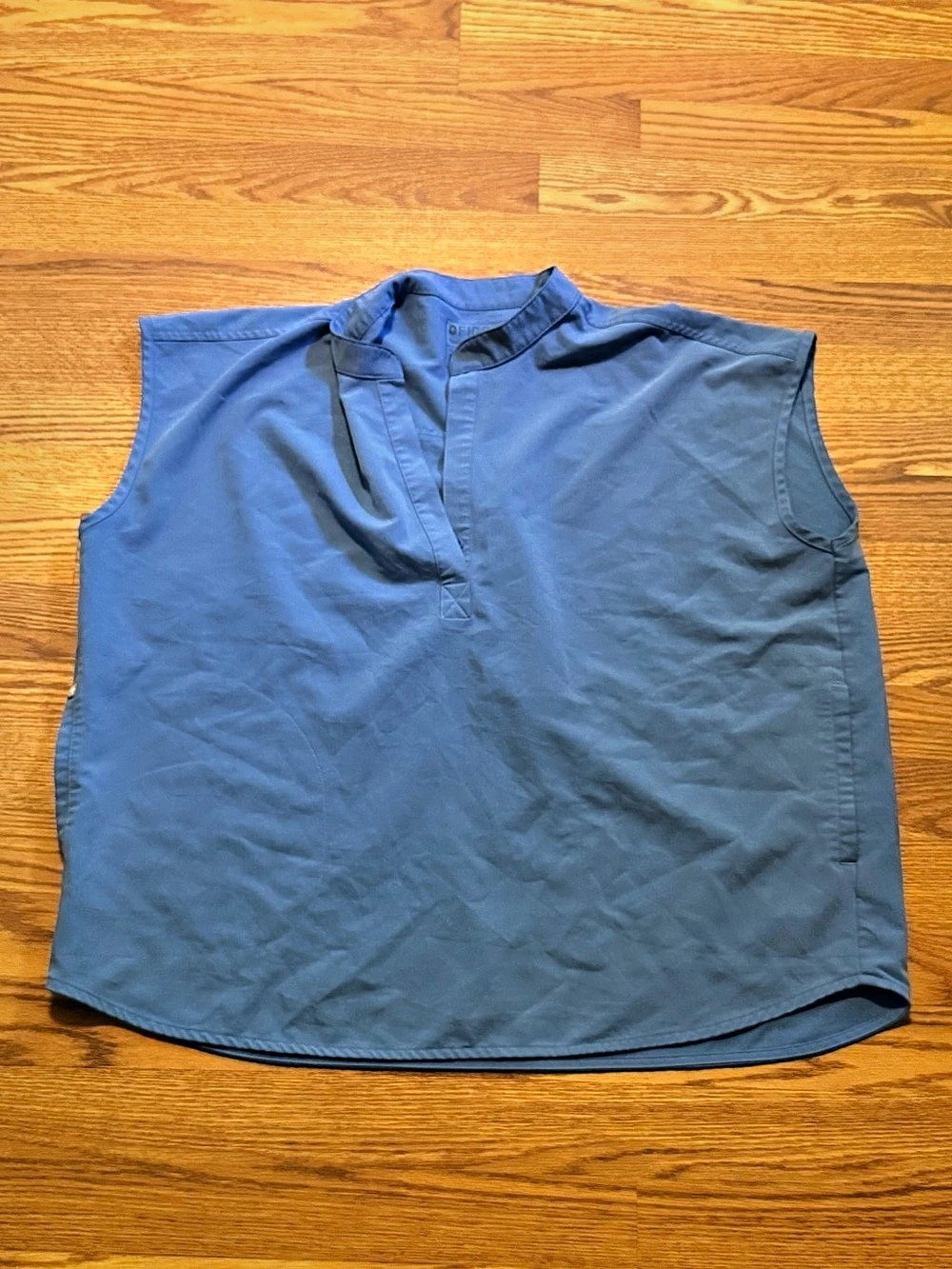 FIGS Rafaela Oversized Scrub Top Blue Blouse Size Large